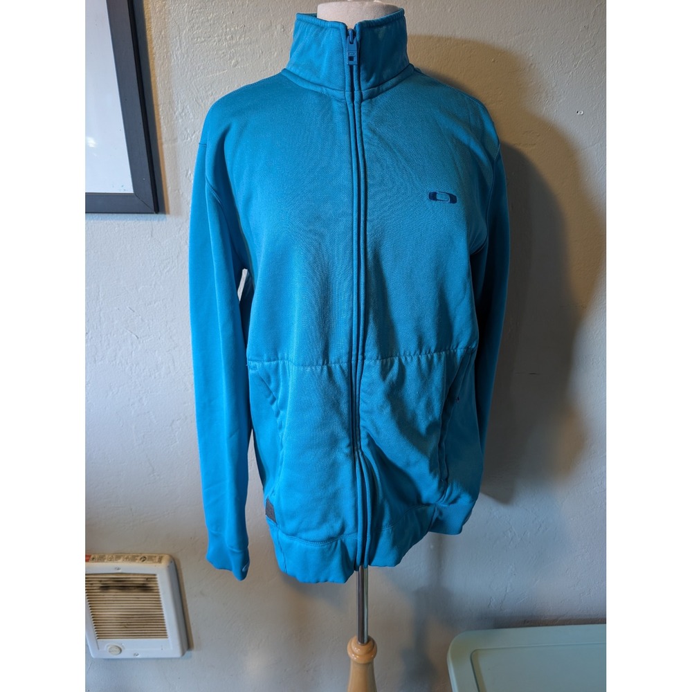 Oakley Full Zip Blue Jacket Mens size L‎